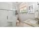 Modern bathroom with subway tile and glass shower at 704 S Newport Ave, Tampa, FL 33606