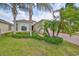 House exterior with palm trees and manicured landscaping at 1817 Pacific Dunes Dr, Sun City Center, FL 33573