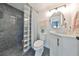 Updated bathroom with walk-in shower and modern vanity at 4334 Sanddollar Ct, New Port Richey, FL 34652