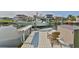 Private boat dock with seating and storage at 4334 Sanddollar Ct, New Port Richey, FL 34652