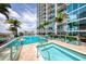 Resort-style pool and spa with plenty of lounge space at 777 N Ashley Dr # 1516, Tampa, FL 33602