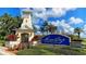 MiraBay community entrance with lush landscaping at 5239 Admiral Pointe Dr, Apollo Beach, FL 33572