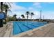 Community lap pool with lanes and surrounding palm trees at 5239 Admiral Pointe Dr, Apollo Beach, FL 33572