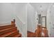 Modern staircase with hardwood flooring at 212 S Moody Ave # 2, Tampa, FL 33609