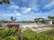 Resort-style pool with a large patio and palm trees at 11818 Tetrafin Dr, Riverview, FL 33579