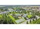 Aerial view showing community amenities including pool and park at 6843 Boulder Run Loop, Wesley Chapel, FL 33545