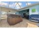 Spacious backyard with hot tub and grill at 6843 Boulder Run Loop, Wesley Chapel, FL 33545