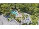 Community pool and spa surrounded by palm trees and parking at 1817 Hammocks Ave # 1817, Lutz, FL 33549