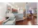 Modern kitchen with breakfast bar and hardwood floors at 1817 Hammocks Ave # 1817, Lutz, FL 33549