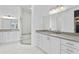 Elegant bathroom featuring a walk-in shower and double vanity at 2442 W Mississippi Ave # 6, Tampa, FL 33629