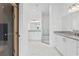 Luxurious bathroom with double vanity, large shower, and sauna at 2442 W Mississippi Ave # 6, Tampa, FL 33629