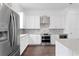 Modern kitchen with stainless steel appliances and white cabinetry at 2442 W Mississippi Ave # 6, Tampa, FL 33629