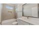 Bathroom with shower/tub combo and vanity at 3221 20Th N St, St Petersburg, FL 33713