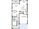 First floor plan featuring kitchen, Gathering room, study, and 2-car garage at 3221 20Th N St, St Petersburg, FL 33713