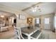 Charming dining area with a rustic table and bench seating at 34334 Timberland Blvd, Wesley Chapel, FL 33543