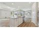 Open concept kitchen with island and stainless steel appliances at 37886 Clinch Cir, Zephyrhills, FL 33540