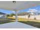 Covered patio overlooking backyard at 1185 Kistna Dr, Zephyrhills, FL 33540