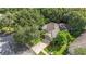 Bird's-eye view of a single story house and surrounding neighborhood at 811 Woodcarver Ln, Brandon, FL 33510