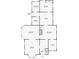 Detailed floor plan of the first floor, featuring a living room, kitchen, bedrooms, and bathroom at 14006 5Th St, Dade City, FL 33525