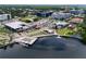 Aerial view of waterfront area with restaurants and a park at 2506 N Highland Ave, Tampa, FL 33602