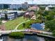 Aerial view of waterfront area with restaurants and walking paths at 2506 N Highland Ave, Tampa, FL 33602