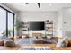 Spacious living area with stylish decor and built-in shelving at 2506 N Highland Ave, Tampa, FL 33602
