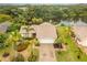 Bird's-eye view of a single-story house near a canal at 1501 63Rd W St, Bradenton, FL 34209