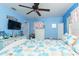 Bedroom with coastal decor and a comfortable bed at 315 E Seneca Ave, Tampa, FL 33612