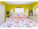 Bedroom with coral bedding and beachy decor at 315 E Seneca Ave, Tampa, FL 33612