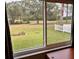 Peaceful backyard view with lush green grass and trees at 13102 Prestwick Dr, Riverview, FL 33579