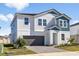 Beautiful two-story home with a two-car garage and a well-manicured lawn at 10288 Surrey Rose Dr, San Antonio, FL 33576