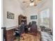 Dedicated home office space with desk, storage and natural light at 5621 Rock Dove Dr, Sarasota, FL 34241
