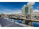 Stunning marina view with boats docked and city skyline at 700 S Harbour Island Blvd # 722, Tampa, FL 33602