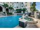 Relaxing pool and spa area with lush landscaping at 700 S Harbour Island Blvd # 722, Tampa, FL 33602