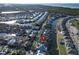 Aerial view of waterfront home with private dock and boat lift at 617 Islebay Dr, Apollo Beach, FL 33572