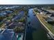Aerial view of home located on canal with access to Tampa Bay at 617 Islebay Dr, Apollo Beach, FL 33572