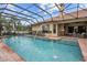 Relaxing swimming pool with a screened enclosure at 24155 Hideout Trl, Land O Lakes, FL 34639