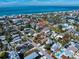 Aerial view showing home's location near beach, and other local amenities at 1401 Bay Palm Blvd, Indian Rocks Beach, FL 33785