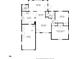 Floor plan showing a 2 bedroom, 2 bathroom house with a garage at 1401 Bay Palm Blvd, Indian Rocks Beach, FL 33785