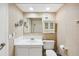 Clean bathroom with white vanity and shower at 1120 N Shore Ne Dr # 903, St Petersburg, FL 33701