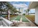 Outdoor shuffleboard courts with benches for leisure at 14542 Anchorage Cir, Seminole, FL 33776