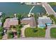 Aerial view showing house with pool and canal access at 613 79Th S Cir, St Petersburg, FL 33707