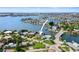 Aerial view of a waterfront property with boat access nearby at 613 79Th S Cir, St Petersburg, FL 33707