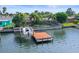 Private boat dock with lift provides direct water access at 613 79Th S Cir, St Petersburg, FL 33707