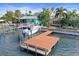 Private dock with lift, perfect for your boat at 613 79Th S Cir, St Petersburg, FL 33707