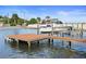 Convenient boat lift at private dock at 613 79Th S Cir, St Petersburg, FL 33707