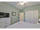 Guest bedroom with a full-size bed and closet at 806 Chipper Dr, Sun City Center, FL 33573