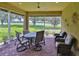 Relaxing screened patio overlooking the golf course at 806 Chipper Dr, Sun City Center, FL 33573