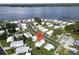 Aerial view showing home location within a waterfront community at 15 Hamilton Ln # 7, Palm Harbor, FL 34684