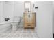 Updated bathroom with stylish vanity, new toilet and bathtub at 4001 58Th N St # 28, St Petersburg, FL 33709